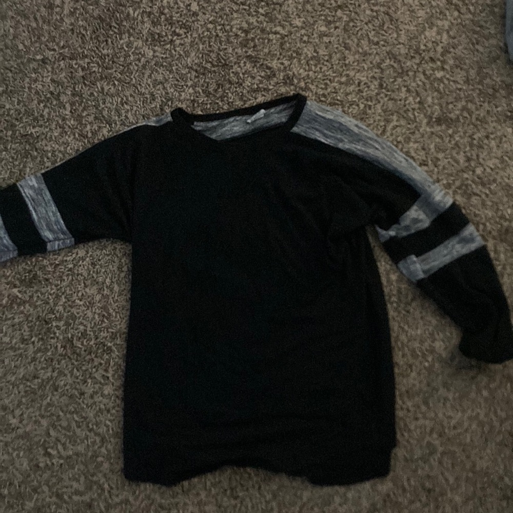 Black and grey striped Pink shirt